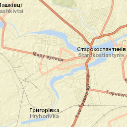 Starokostiantyniv Street Map