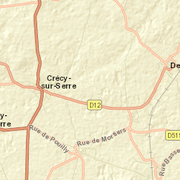 Crécy-sur-Serre Street Map