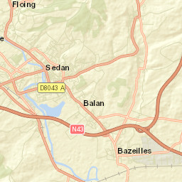 Bazeilles Street Map