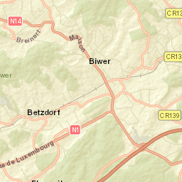 Biwer Street Map
