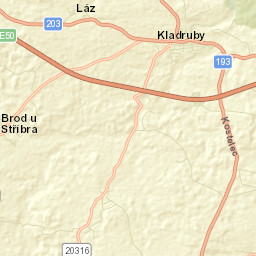 Kladruby Street Map