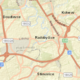 Štěnovice Street Map