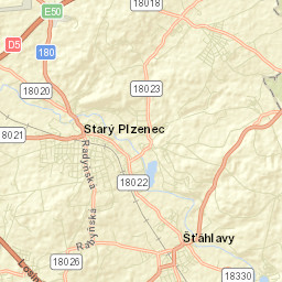 Šťáhlavy Street Map