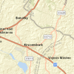 Křížová Street Map