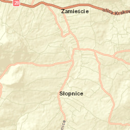 Słopnice Street Map