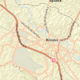 Krosno Street Map