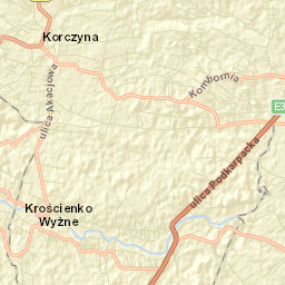 Korczyna Street Map
