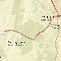 Kupjansk Street Map