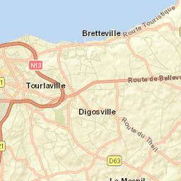 Tourlaville Street Map