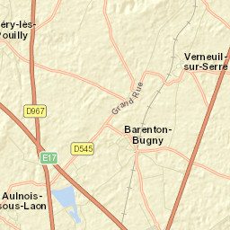 Aulnois-sous-Laon Street Map