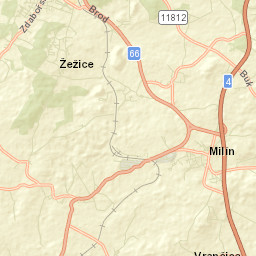 Milín Street Map