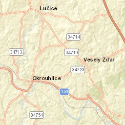 Okrouhlice Street Map