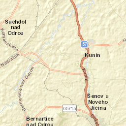 Okres Nový Jičín Street Map