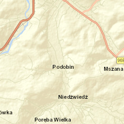 Niedźwiedź Street Map