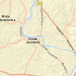 Osiek Jasielski Street Map
