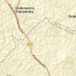 Grabownica Starzeńska Street Map