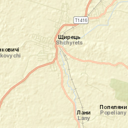 Shchyrets Street Map
