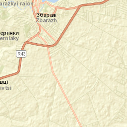 Zbarazh Street Map