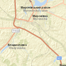 Myronivka Street Map