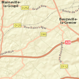 Beuzeville-la-Grenier Street Map