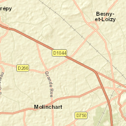 Crépy Street Map