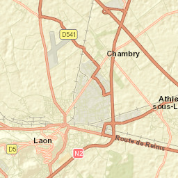 Athies-sous-Laon Street Map