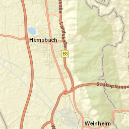 Hemsbach Street Map