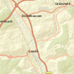 Grünsfeld Street Map