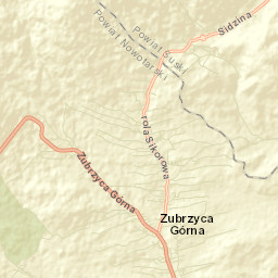 Zubrzyca Górna Street Map