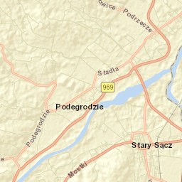 Podegrodzie Street Map