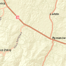 Rymanów Street Map