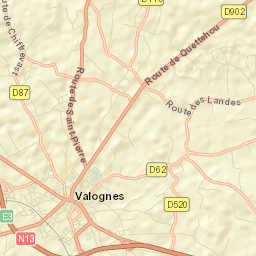 Valognes Street Map