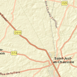 Saint-Just-en-Chaussée Street Map