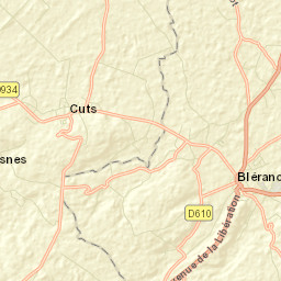Blérancourt Street Map