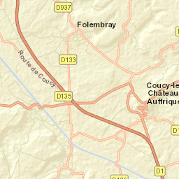 Coucy-le-Château-Auffrique Street Map