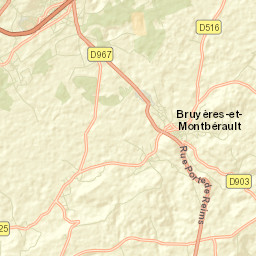 Bruyères-et-Montbérault Street Map