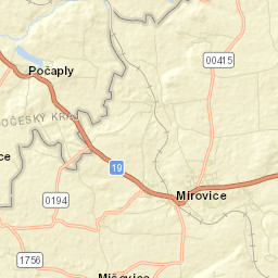 Mirovice Street Map