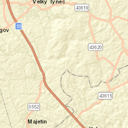 Majetín Street Map