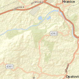 Hranice Street Map