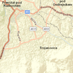 Trojanovice Street Map