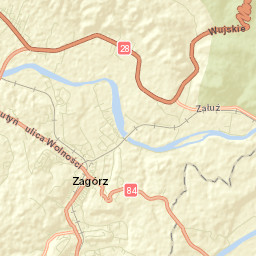 Zagórz Street Map