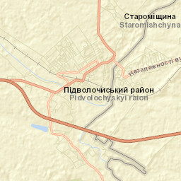 Pidvolochysk Street Map