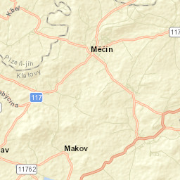 Měčín Street Map