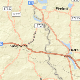 Kasejovice Street Map