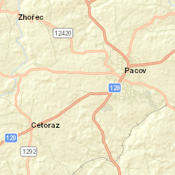 Pacov Street Map