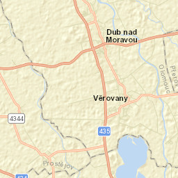 Dub nad Moravou Street Map