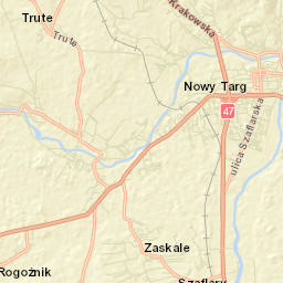 Nowy Targ Street Map