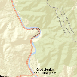 Krościenko nad Dunajcem Street Map