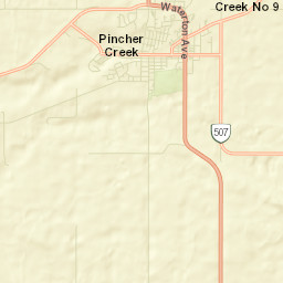 Pincher Creek Street Map