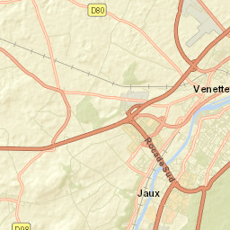 Jaux Street Map